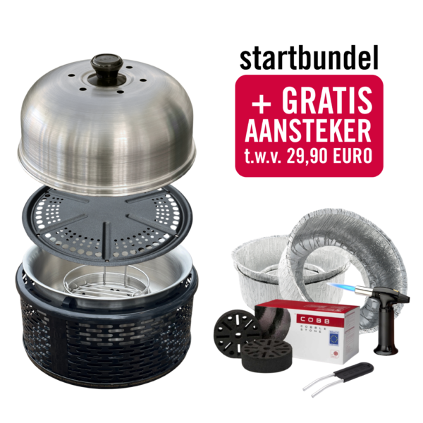 COBB startbundel barbecue met CobbleStones, aluminium wegwerpkommen en gratis aansteker