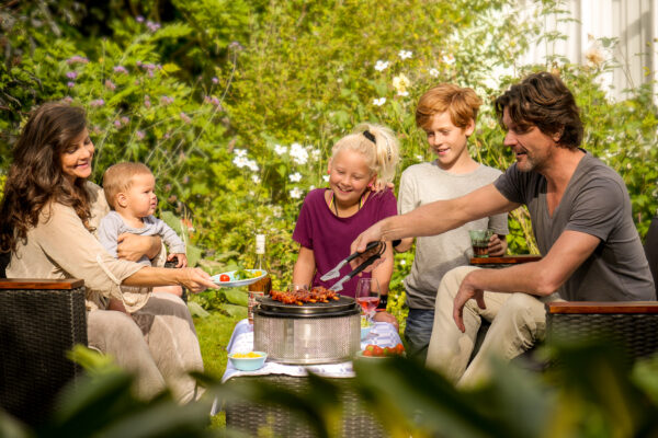 Koken met kinderen op een camping