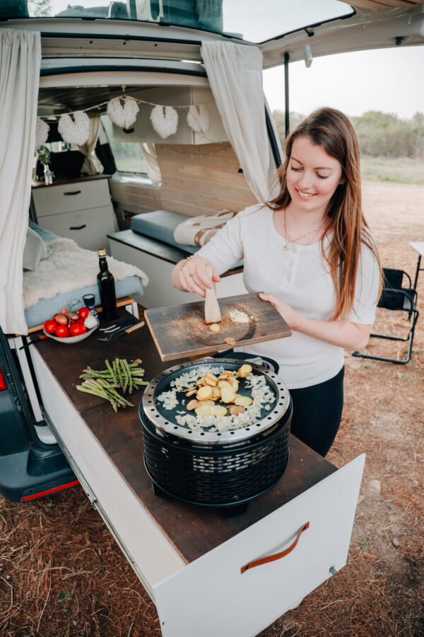 Eten bereiden tijdens het reizen met de camper