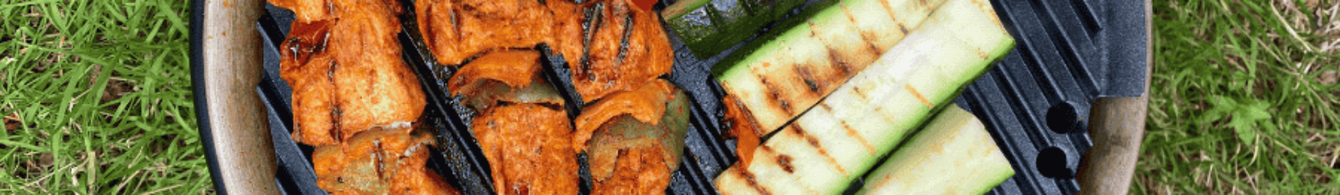 BBQ camping spiesjes en courgette