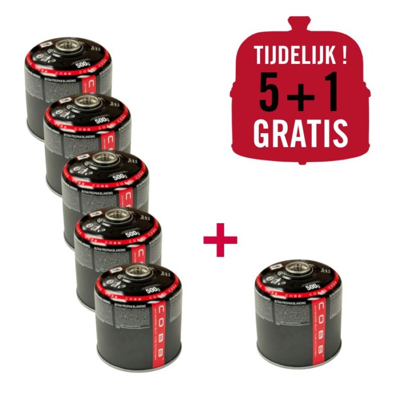 6-pack COBB Gascartridge 500 gr (5+1 gratis)